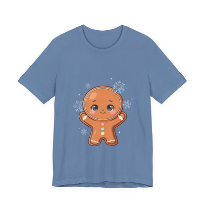 Kawaii Gingerbread Man T-Shirt for a Cozy Christmas Mood