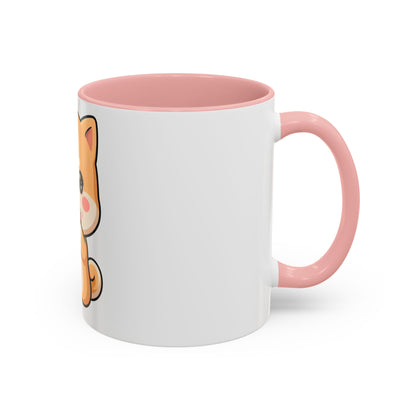 Shiba Inu Donut Mug, Kawaii Accent Coffee Mug