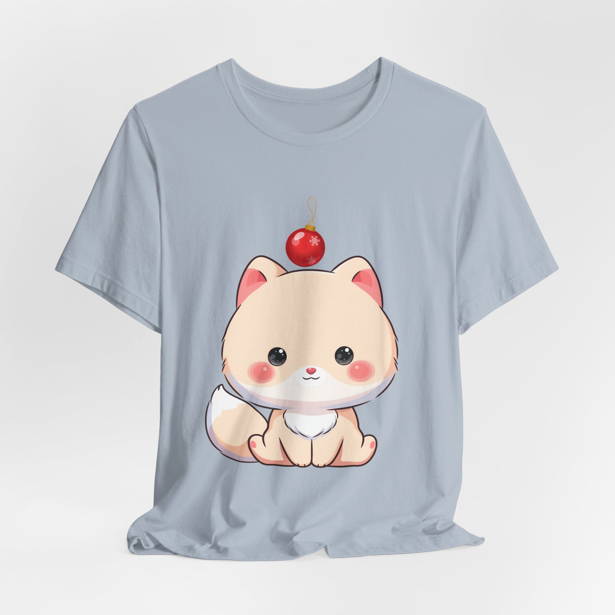 Kawaii Arctic Fox Christmas T-Shirt for Holiday Fans