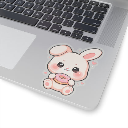 Kawaii Bunny Donut Sticker for Sweet Little Joys