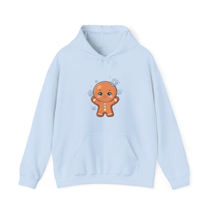 Kawaii Gingerbread Hoodie, Cute Snowflake Catcher Sweatshirt