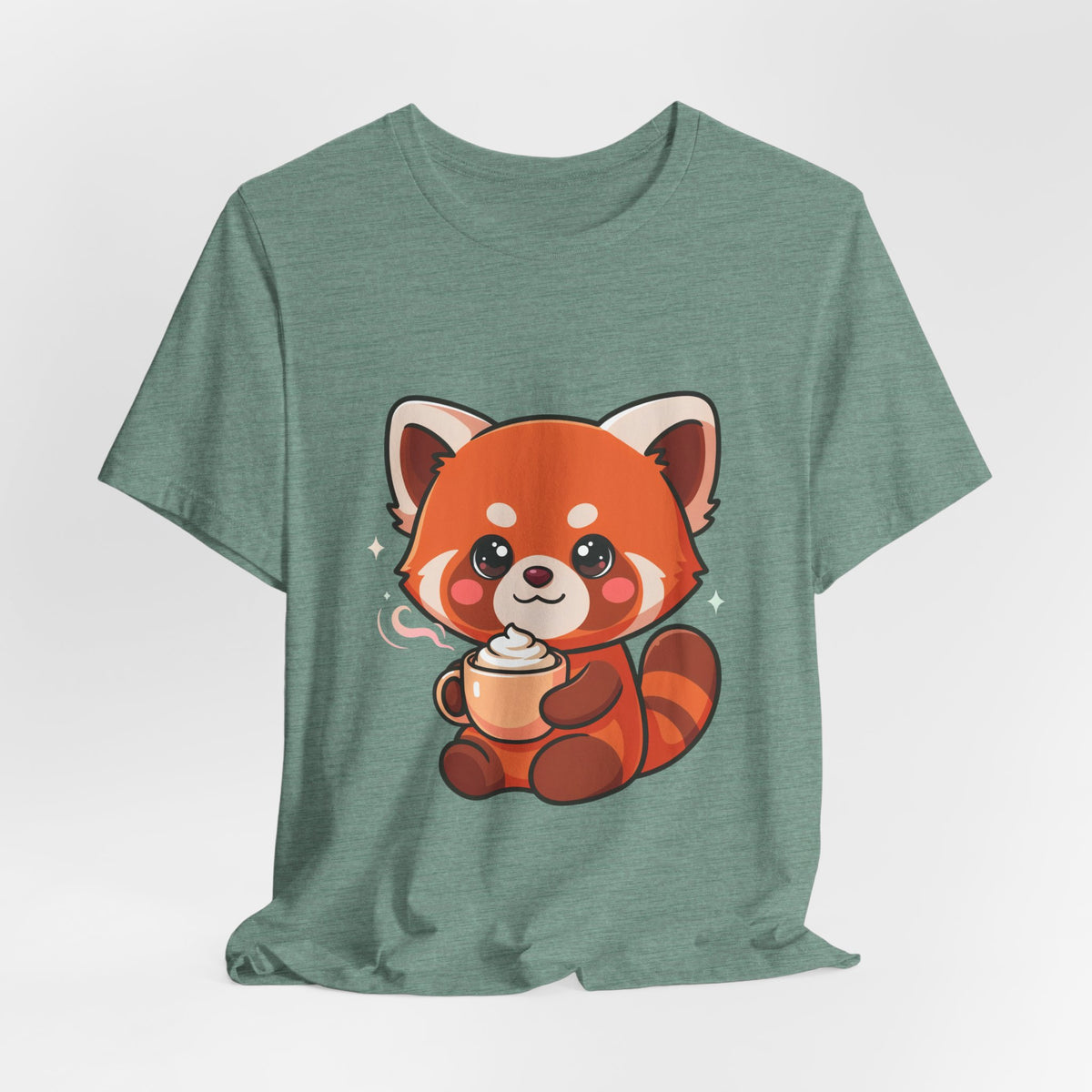 Kawaii Red Panda Coffee Tee for Cute Animal Lovers