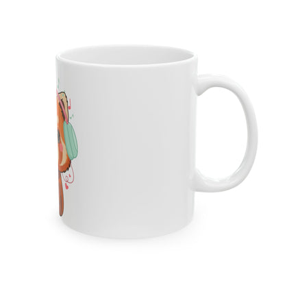 Kawaii Red Panda Mug for Music Lovers