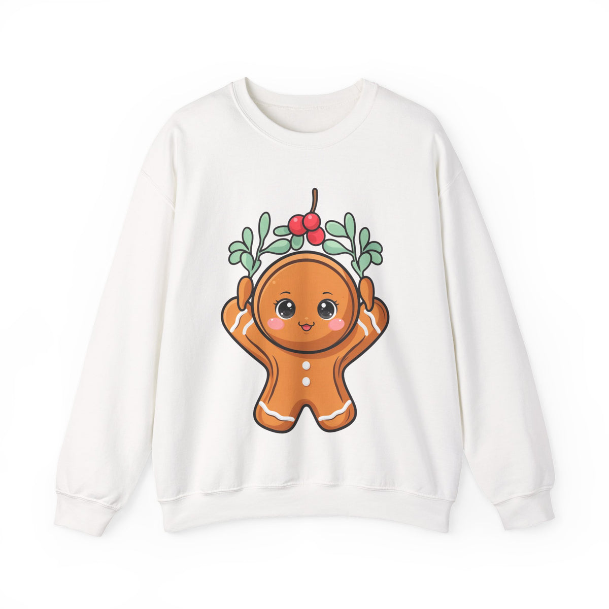 Kawaii Gingerbread Sweatshirt, Cute Christmas Crewneck