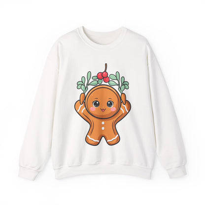 Kawaii Gingerbread Sweatshirt, Cute Christmas Crewneck