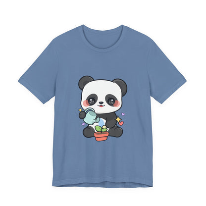 Kawaii Panda T-Shirt, Cute Plant Lover Gift