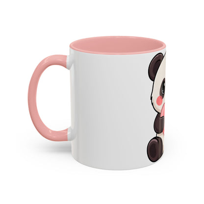 Kawaii Panda Heart Accent Coffee Mug