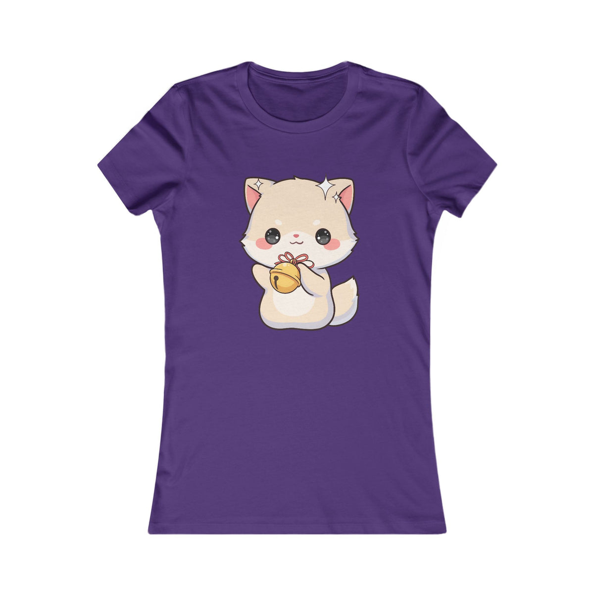 Kawaii Arctic Fox Christmas Tee, Cute Holiday Gift