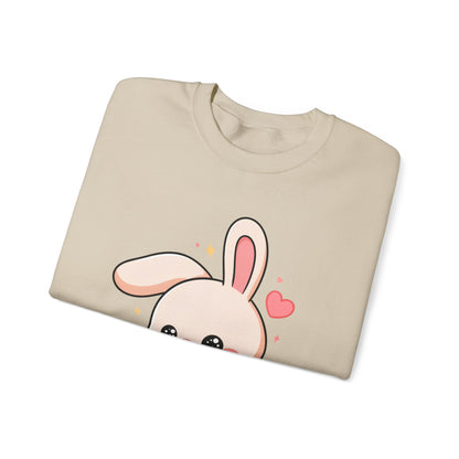 Kawaii Bunny Skateboard Sweatshirt, Cute Chibi Rabbit