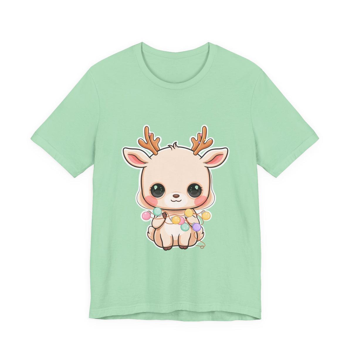 Kawaii Reindeer T-Shirt for Cozy Holiday Errands