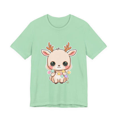Kawaii Reindeer T-Shirt for Cozy Holiday Errands