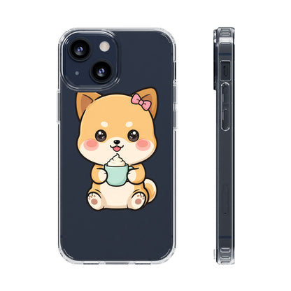 Kawaii Shiba Inu Phone Case with Latte