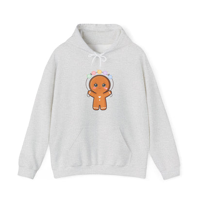 Kawaii Gingerbread Hoodie with Fairy Lights