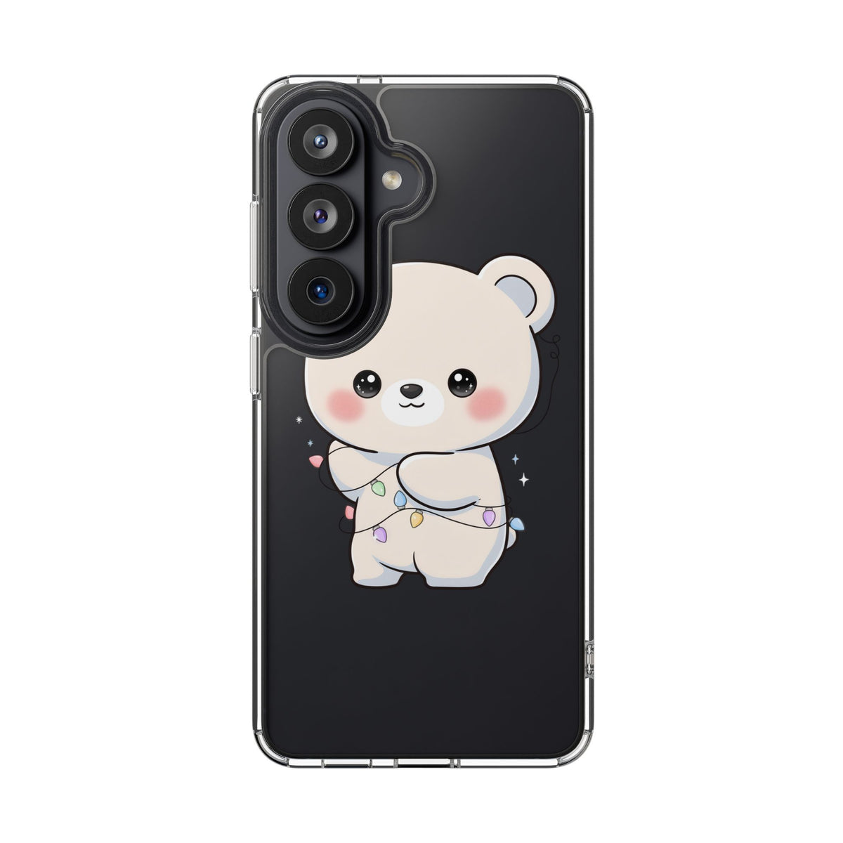 Kawaii Polar Bear Phone Case with Fairy Lights