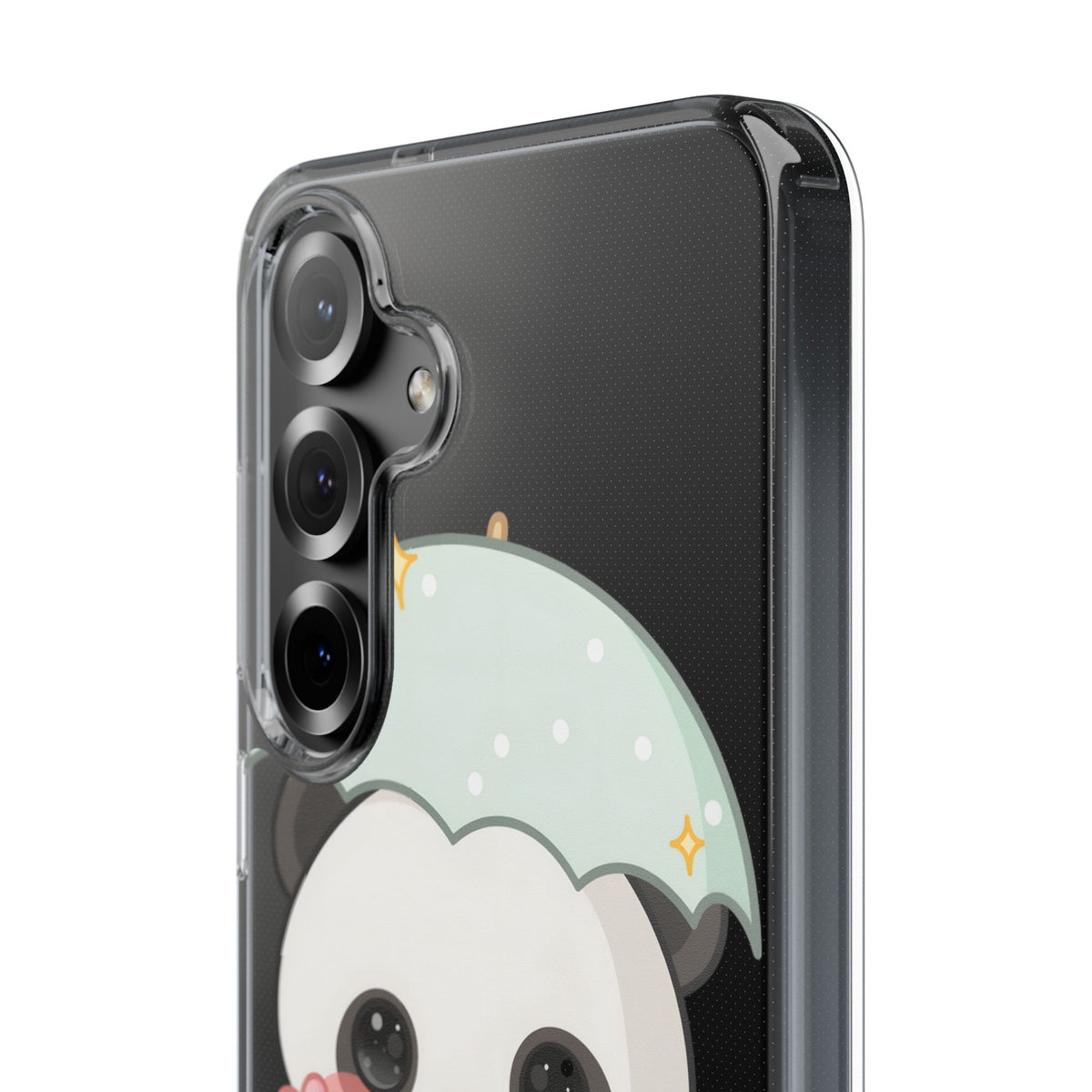 Kawaii Panda Clear Impact-Resistant Phone Case