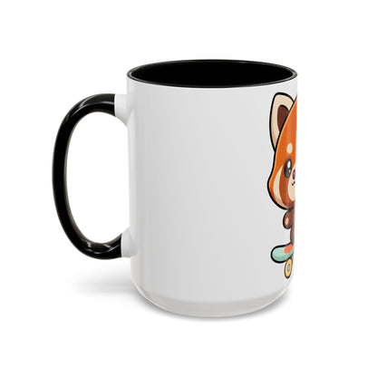 Red Panda Skateboard Mug – Kawaii Accent Coffee Mug
