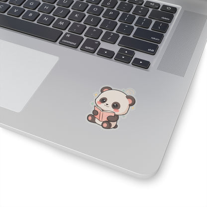 Reading Panda Sticker – Cute Kawaii Book Lover Decal