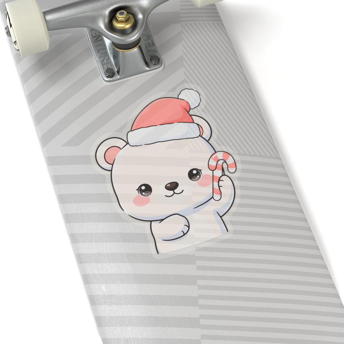 Christmas Polar Bear Sticker, Cute Kawaii Holiday Gift