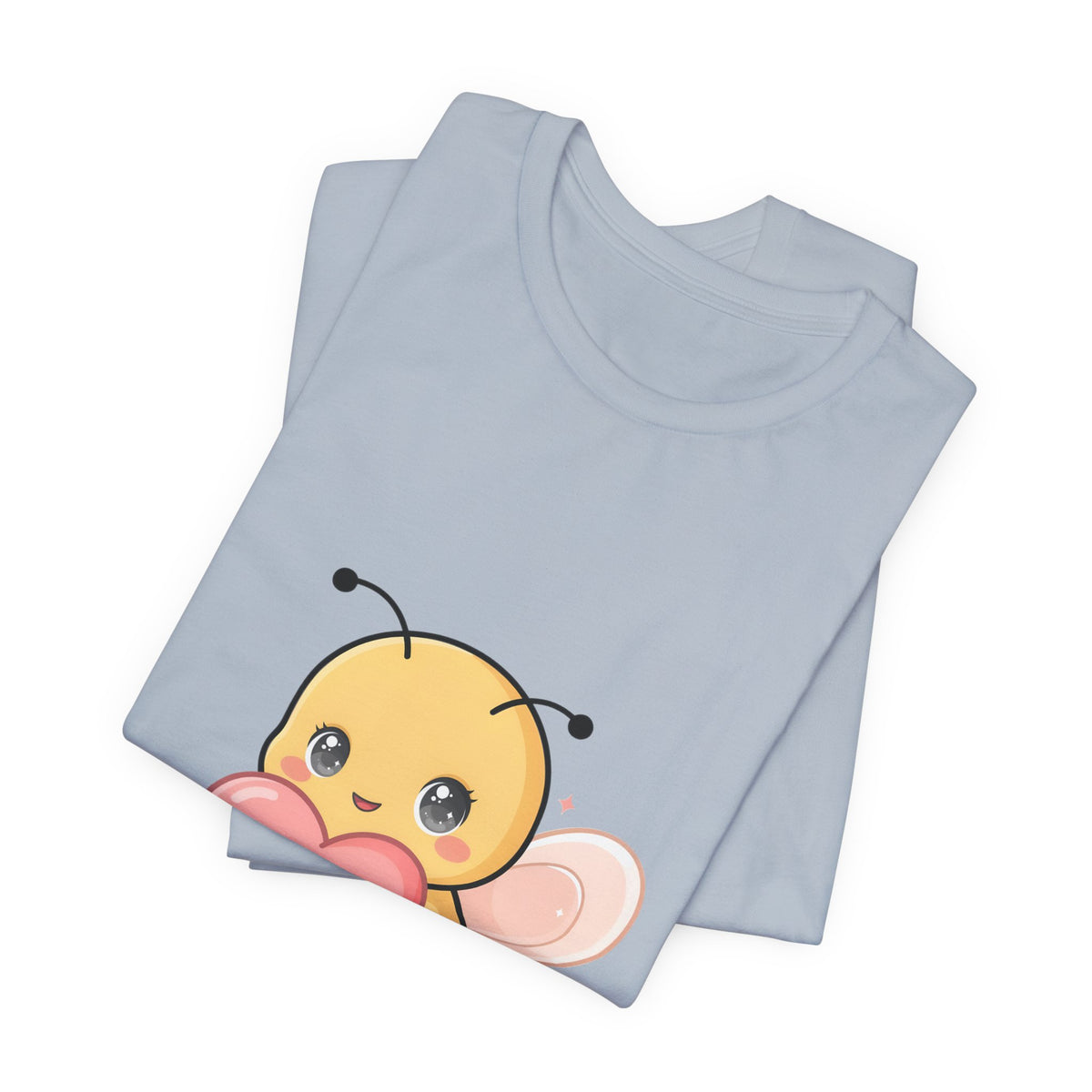Kawaii Bee T-Shirt: Sweet Heart-Loving Unisex Tee