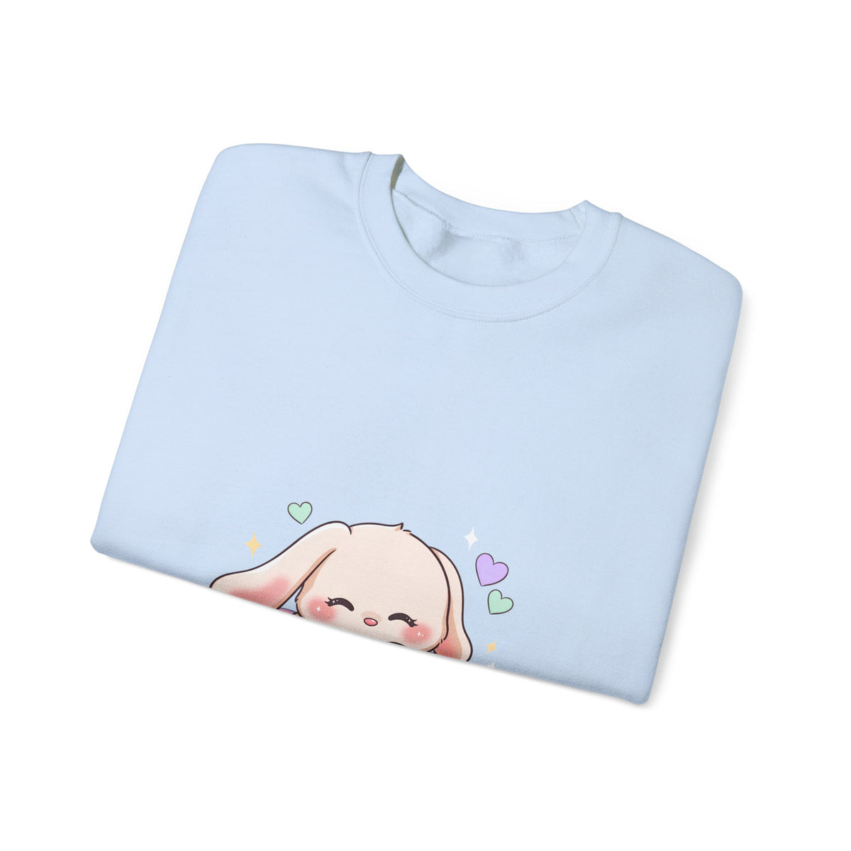 Kawaii Bunny Sweatshirt, Sleeping Cloud Chibi Crewneck