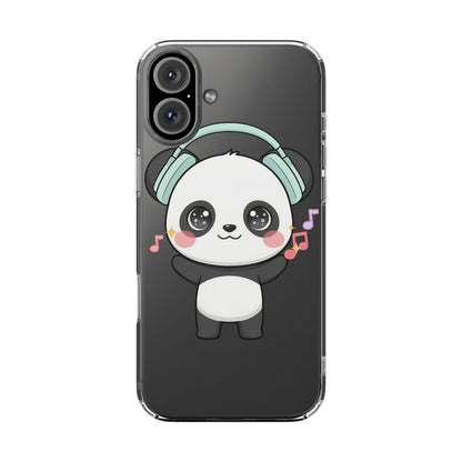 Kawaii Panda Phone Case with Headphones