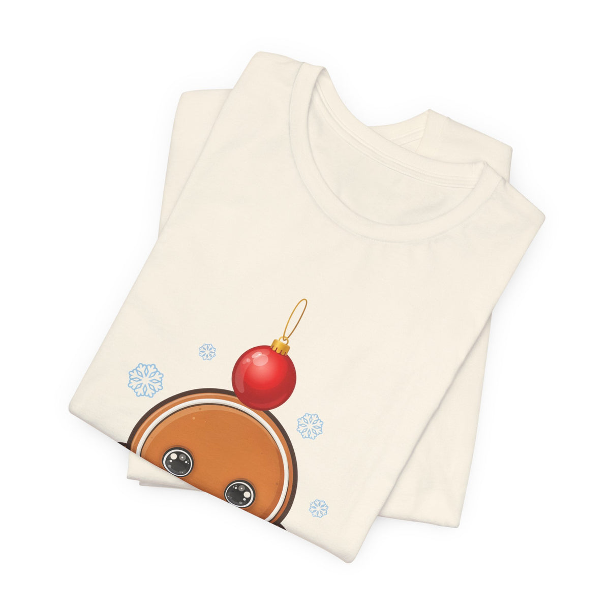 Kawaii Gingerbread Christmas Tee, Cute Holiday Unisex Shirt