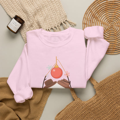 Cute Snowman Christmas Sweatshirt, Kawaii Holiday Crewneck