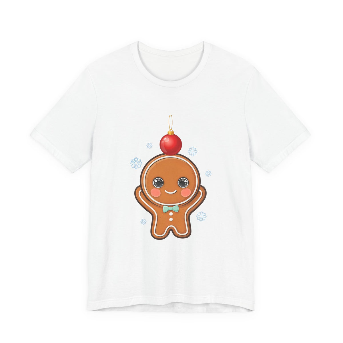 Kawaii Gingerbread Christmas Tee, Cute Holiday Unisex Shirt