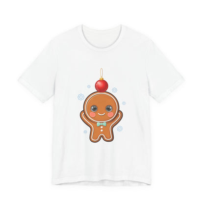 Kawaii Gingerbread Christmas Tee, Cute Holiday Unisex Shirt