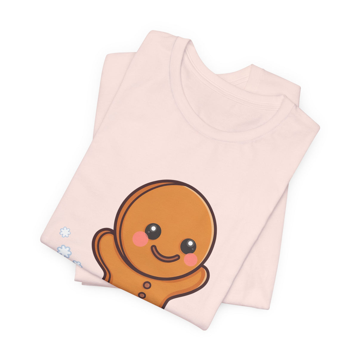 Gingerbread Man T-Shirt – Kawaii Holiday Sledding