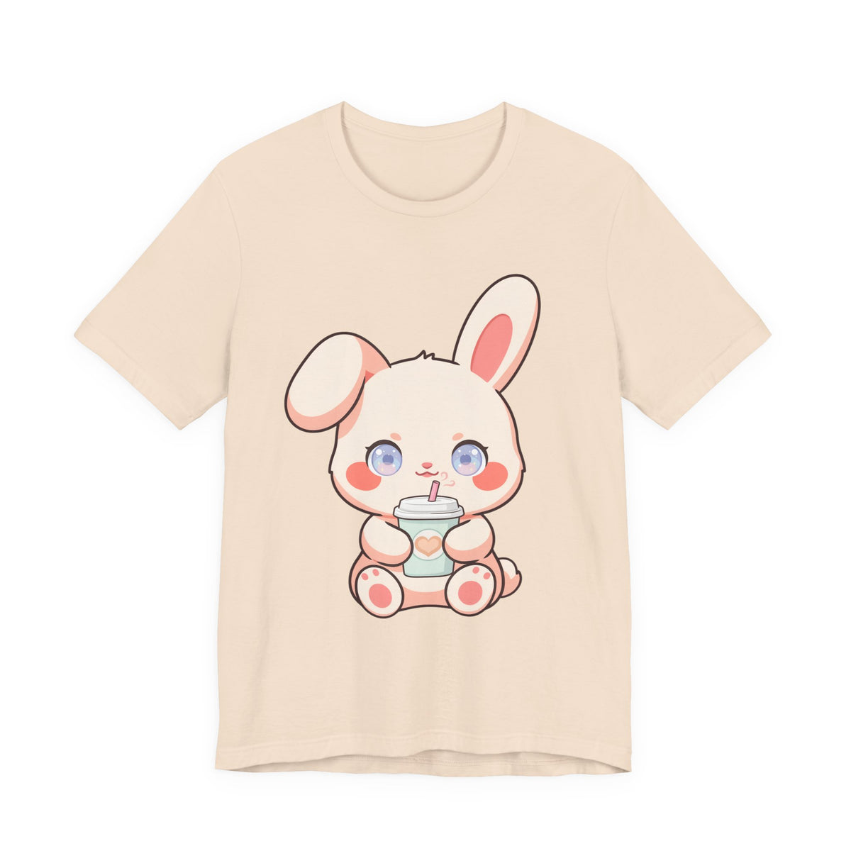 Kawaii Bunny Coffee T-Shirt: Cute Latte Lover Tee
