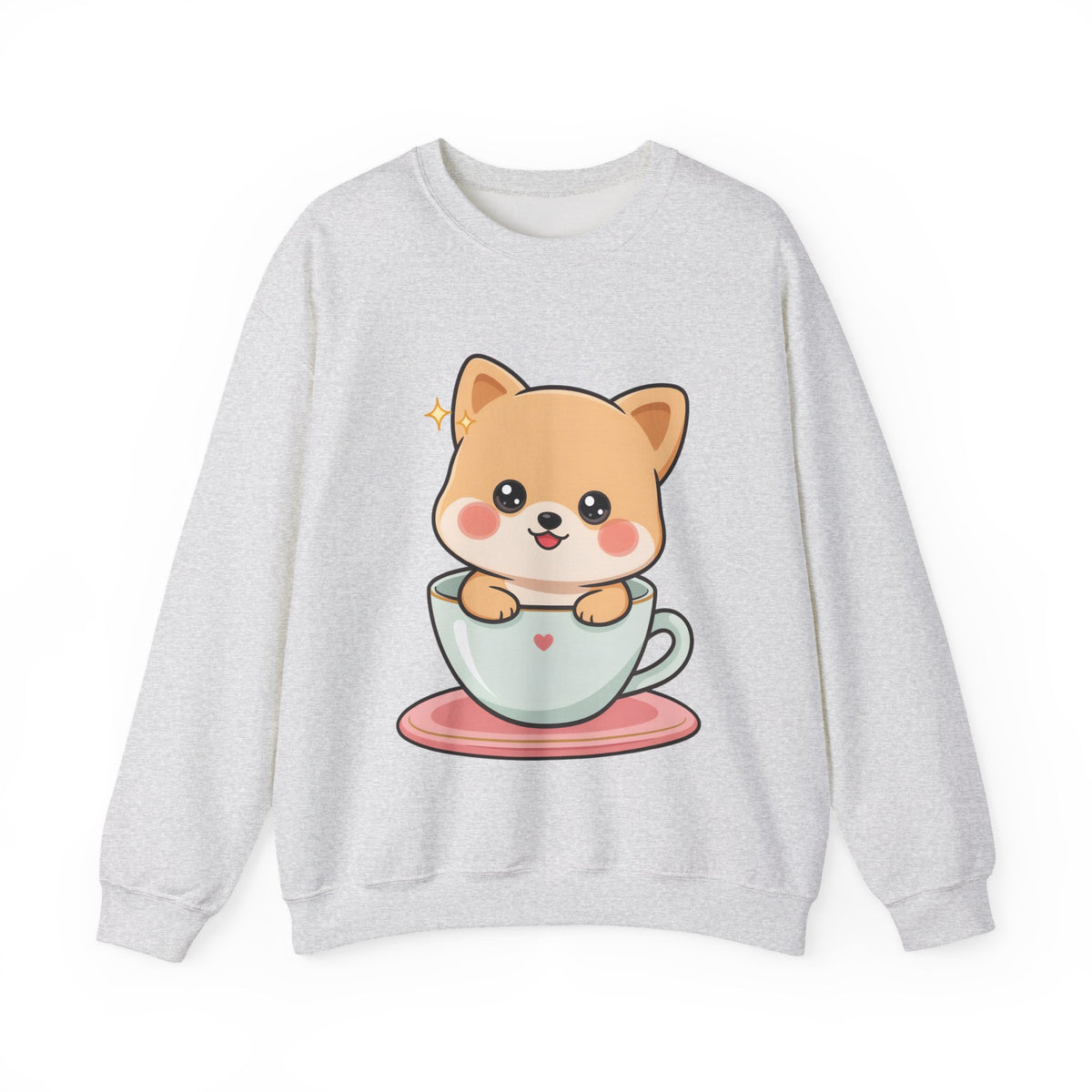 Kawaii Shiba Inu Sweatshirt, Cute Puppy Crewneck