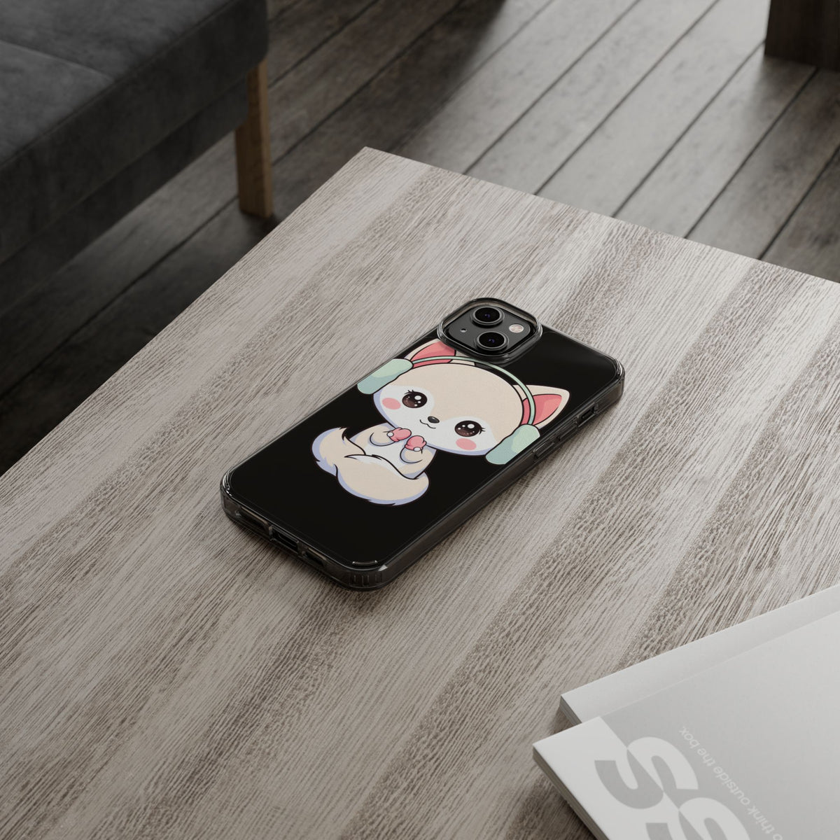 Kawaii Arctic Fox Phone Case – Cozy Winter Cutie