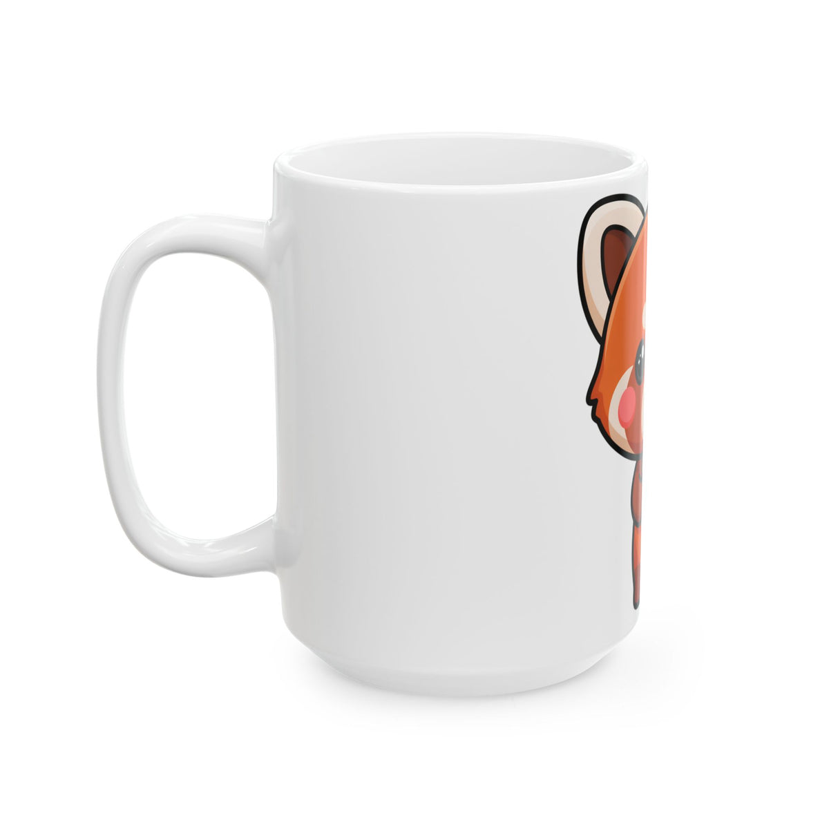 Kawaii Red Panda Mug, Cute Ice Cream Animal Gift