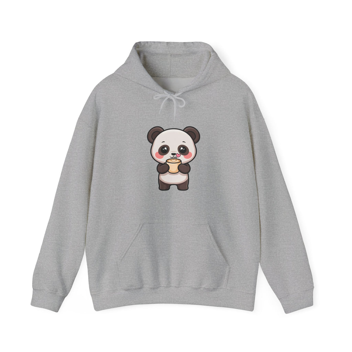 Kawaii Panda Latte Hoodie, Cute Coffee Lover Sweatshirt