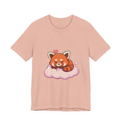 Kawaii Red Panda T-Shirt, Cute Sleeping Animal Tee