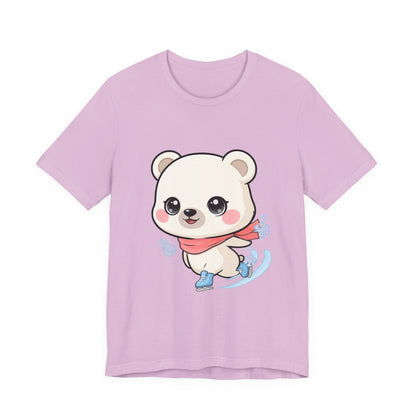 Kawaii Ice Skating Polar Bear Tee for Winter Gift Giving