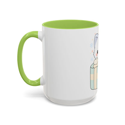Kawaii Arctic Fox Mug, Cute Gift Box Accent Coffee Mug