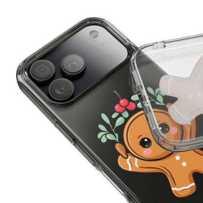 Kawaii Gingerbread Phone Case with Mistletoe Cheer