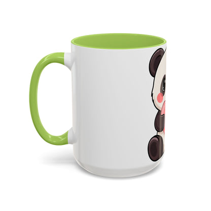 Kawaii Panda Heart Accent Coffee Mug