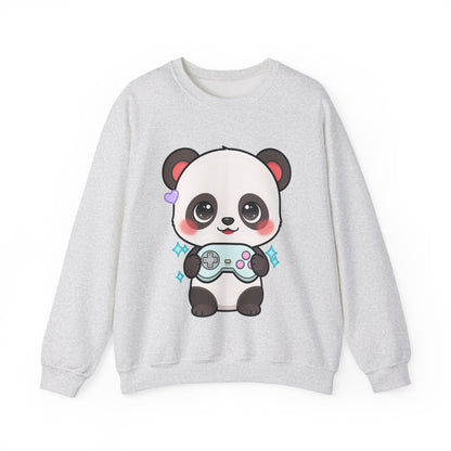 Cute Gamer Panda Sweatshirt for Cozy Gaming Nights