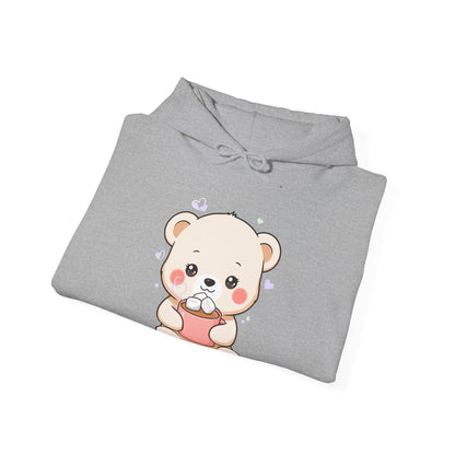 Kawaii Polar Bear Hoodie – Cozy Cocoa Cub Sweatshirt