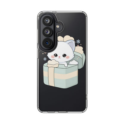 Kawaii Arctic Fox Clear Impact-Resistant Phone Case