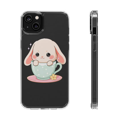 Kawaii Bunny Phone Case, Cute Teacup Rabbit