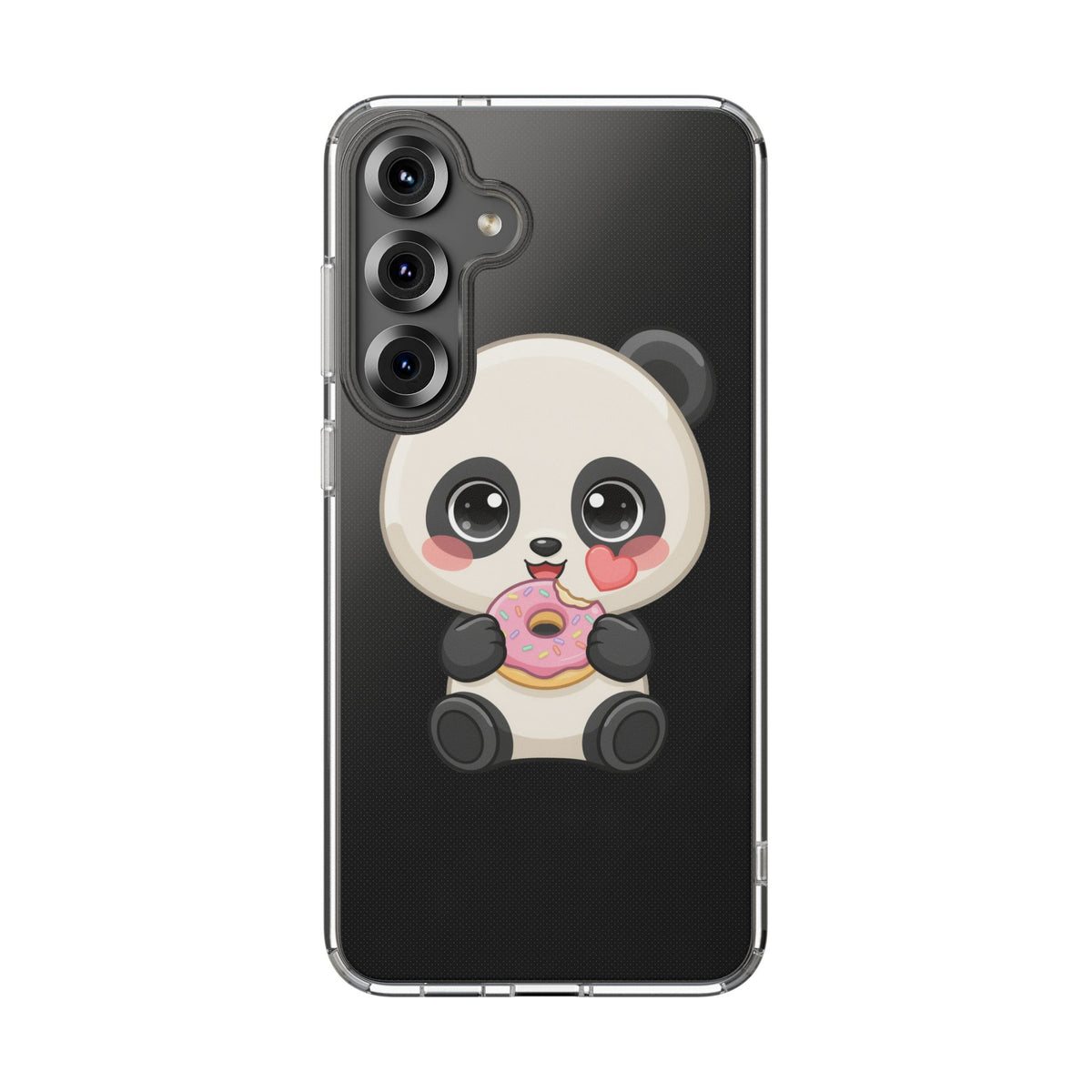 Kawaii Panda Phone Case with Donut