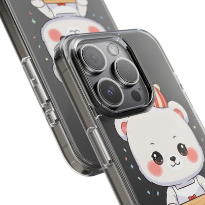 Christmas Bear Cookie Baking Clear Phone Case