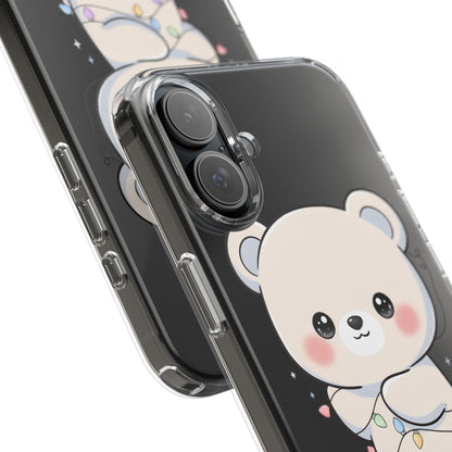 Kawaii Polar Bear Phone Case with Fairy Lights