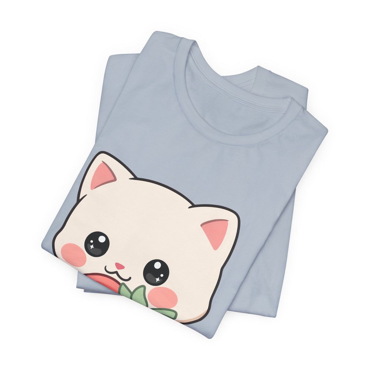 Kawaii Cat Strawberry T-Shirt, Cute Cat Lover Gift