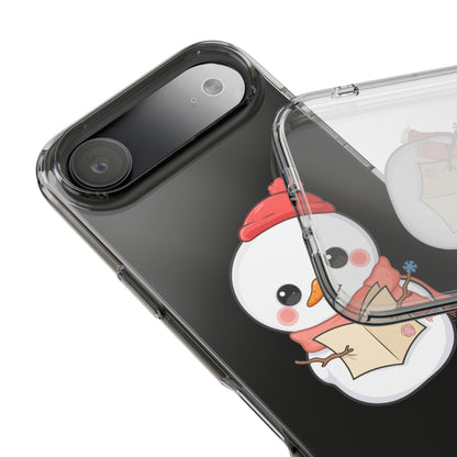 Kawaii Snowman Phone Case Reading to Santa