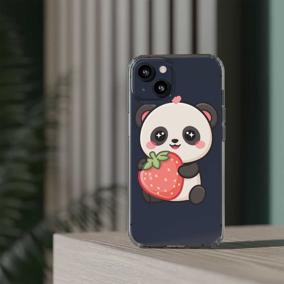 Kawaii Panda Phone Case, Sweet Strawberry Gift
